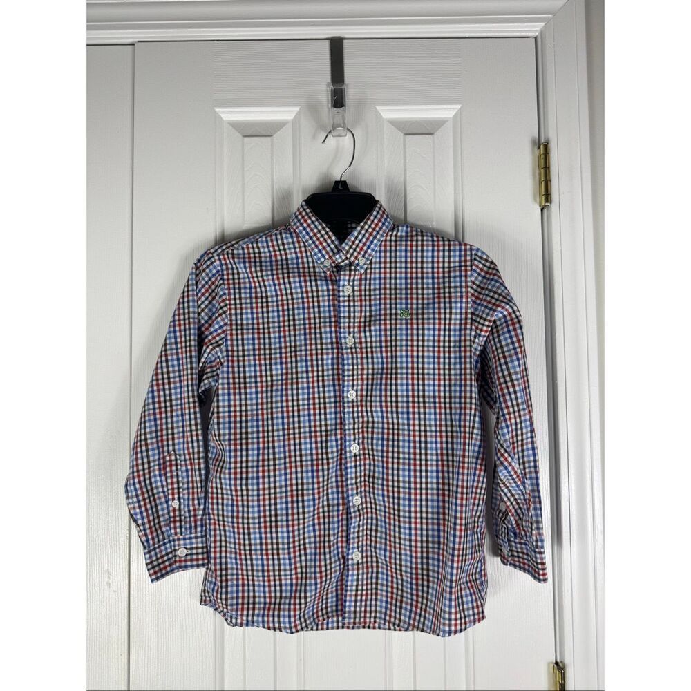 J.Bailey Boys Plaid Roscoe Button Front Shirt Size 8